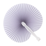 Abanico personalizado con papel de colores llamativos estilo pai pai color blanco segunda vista