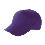 Gorras de publicidad 5 paneles en algodón y cierre de velcro ClearLine color violeta primera vista