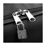 Trolley de poliéster 600D plegable con ruedas y distintas asas color negro cuarta vista