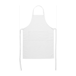 Delantal publicitario de algodón y poliéster con 2 bolsillos 240 g/m2 color blanco segunda vista