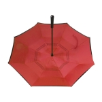 Paraguas manual reversible de doble tela con 8 paneles Ø107 color rojo quinta vista