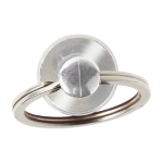 Llavero linterna con logo con forma cilíndrica de colores Logolight color rojo cuarta vista