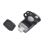 Luz COB para el manillar de la bicicleta con carga USB color negro undécima vista