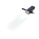 Luz COB para el manillar de la bicicleta con carga USB color negro