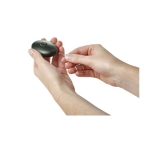 Llavero de plástico con linterna LED y minialarma personal color negro sexta vista