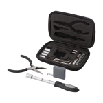 Set de herramientas corporativas en estuche de cuero sintético color negro quinta vista