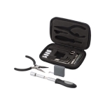 Set de herramientas corporativas en estuche de cuero sintético color negro séptima vista