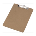 Portapapeles de madera con clip metálico para hojas A4 color marrón segunda vista