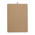 Portapapeles de madera con clip metálico para hojas A4 color marrón tercera vista