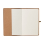 Cuaderno corporativo de papel kraft lavado A5 hojas a rayas color marrón quinta vista