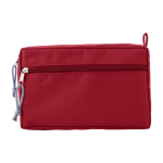 Neceser de doble cremallera personalizado reciclado RPET Essential color rojo primera vista