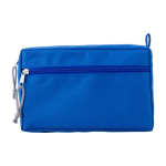 Neceser de doble cremallera personalizado reciclado RPET Essential color azul real primera vista