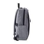 Mochila ejecutiva de poliéster para portátil con USB 15'' Activewear color gris tercera vista