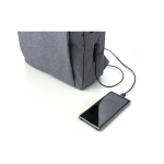 Mochila ejecutiva de poliéster para portátil con USB 15'' Activewear color gris sexta vista