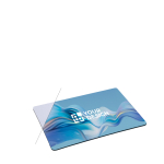 Alfombrilla de ratón de goma para imprimir a todo color color blanco vista de impresión