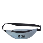 Riñonera de poliéster reflectante color plateado Night Vision vista de impresión