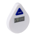 Temporizador de ducha de 5 minutos con ventosa para publicidad color blanco segunda vista