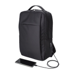 Mochilas para portátil recicladas con USB 16'' Power RPET color negro segunda vista