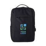 Mochilas para portátil recicladas con USB 16'' Power RPET vista de impresión