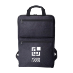 Mochila de poliéster y algodón para PC con dos bolsillos exteriores 15'' vista de impresión