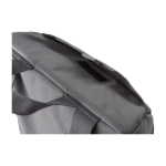 Mochila isotérmica de poliéster reciclado con varios compartimentos color gris quinta vista