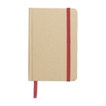 Libreta kraft con tapa de cartón reciclado aprox A6 hojas a rayas color rojo primera vista