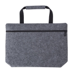 Portadocumentos de fieltro reciclado para PC con cremallera 15'' color gris primera vista