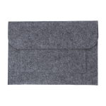 Sencillos portadocumentos personalizados baratos de felpa Flow color gris primera vista