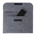 Sencillos portadocumentos personalizados baratos de felpa Flow color gris tercera vista