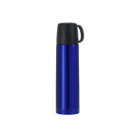 Termo de acero inoxidable 500ml y tapa con función de taza 130ml color azul primera vista