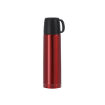 Termo de acero inoxidable 500ml y tapa con función de taza 130ml color rojo primera vista