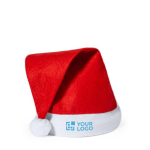 Gorro de poliéster de Papá Noel rojo y blanco para niños vista principal