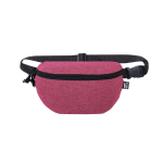 Riñonera de plástico reciclado con cinta ajustable y hebilla color rojo primera vista