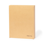 Agendas con logotipo de cuero reciclado con vista diaria y cierre A5 color caqui primera vista