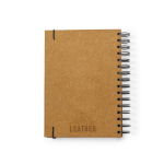 Agenda con logotipo de cuero reciclado con vista diaria y cierre A5