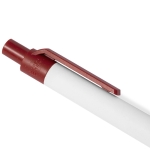 Bolígrafo de cartón reciclado con detalles a color y tinta azul tercera vista