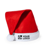 Clásico gorro navideño de Papá Noel de RPET personalizado con tu logo vista principal
