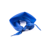 Clásico pañuelo triangular de poliéster en colores vibrantes color azul cuarta vista