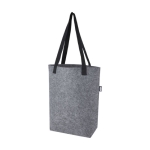 Bolsa de la compra personalizada de fieltro reciclado con fondo ancho color gris