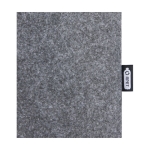 Bolsa de la compra personalizada de fieltro reciclado con fondo ancho color gris vista detalle 1