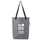 Bolsa de la compra personalizada de fieltro reciclado con fondo ancho vista principal