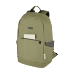 Mochila antirrobo de material reciclado para PC con bolsillos 15,6'' color verde tercera vista