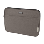 Funda para PC de algodón reciclado GRS con placa metálica mate 14'' color gris