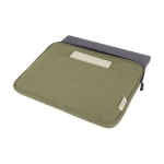 Funda para PC de algodón reciclado GRS con placa metálica mate 14'' color verde segunda vista
