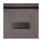 Bolsa de deporte de algodón reciclado con sujeción para trolley color gris tercera vista