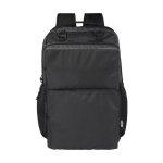 Mochila de poliéster reciclado para PC con riñonera extraíble 15'' color negro segunda vista frontal