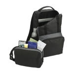 Mochila de poliéster reciclado para PC con riñonera extraíble 15'' color negro cuarta vista