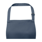 Delantal de algodón y poliéster con cinta ajustable 240 g/m2 color azul cian vista detalle 1