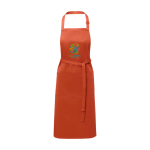 Delantal de algodón y poliéster con cinta ajustable 240 g/m2 color salmón