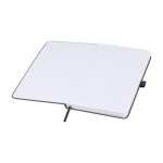 Libreta de materiales y residuos eco con tapa dura A5 hojas a rayas color marrón tercera vista